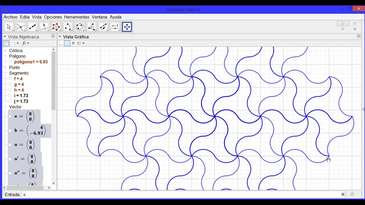 Construcción de la pajarita nazarí con Geogebra