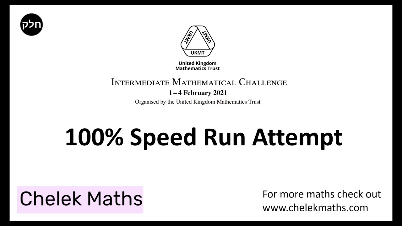 Can you SPEEDRUN Maths? (IMC 2021 WR?!)