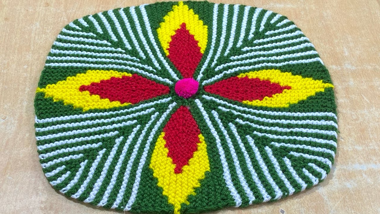 धमाकेदार😁खूबसूरत😌👌🏻 पायदान अब बनाना 🤔हुआ आसान🤭/ Attractive Knitting Doormat❤️👌🏻