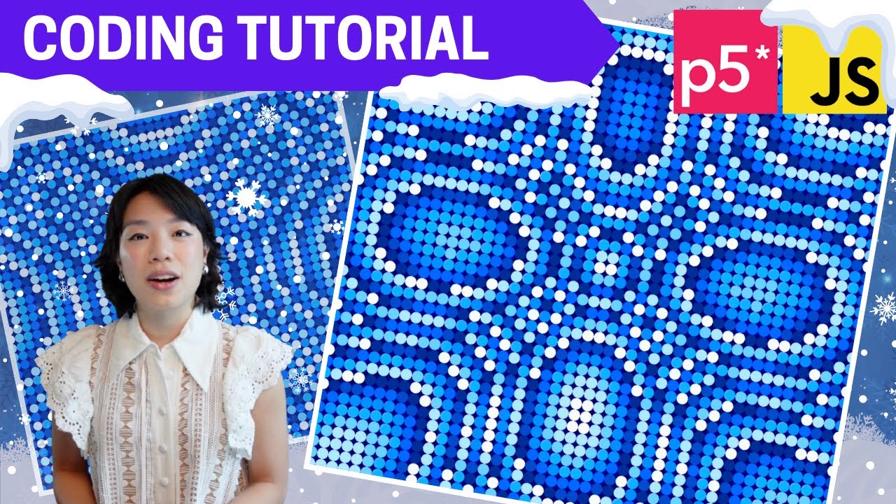 p5.js Coding Tutorial | Snowflakes