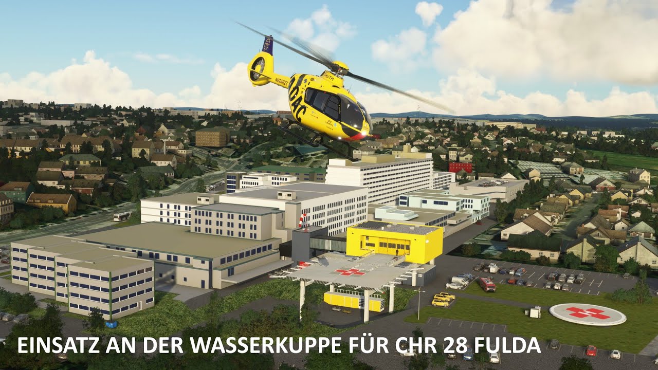 MSFS: Einsatz für CHR28 in Fulda an der Wasserkuppe