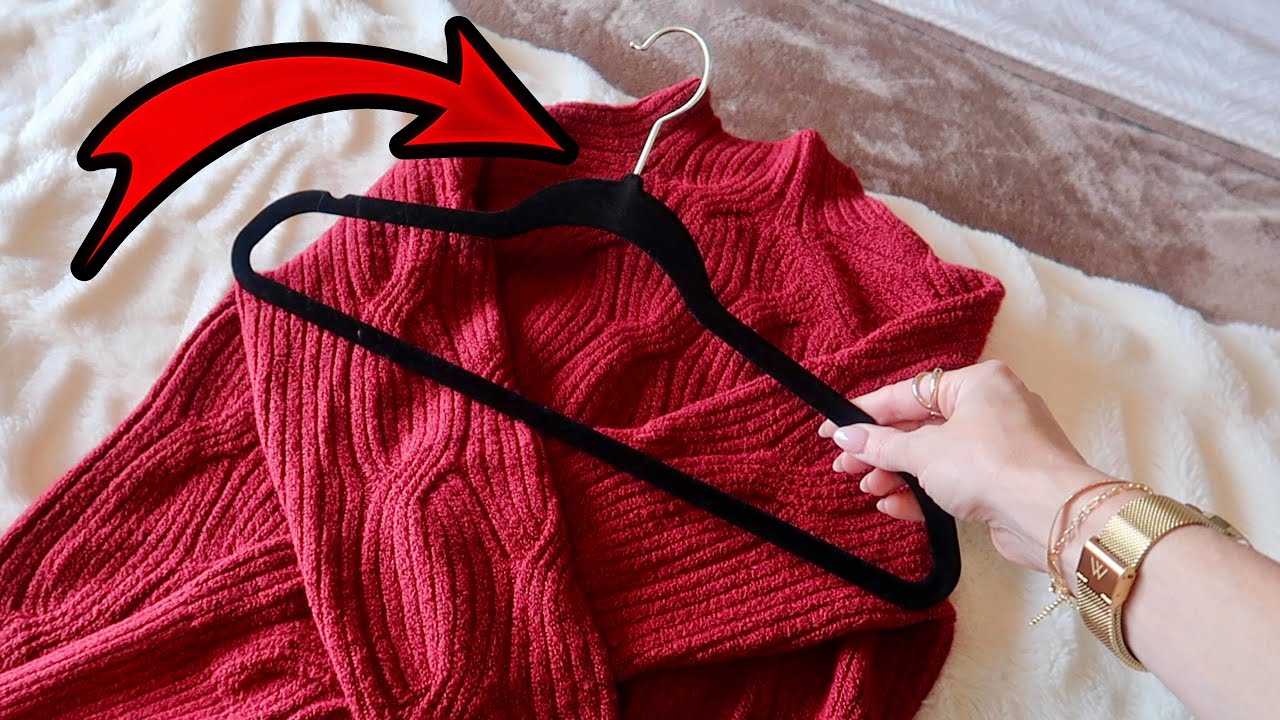 : 10-секундный лайфхак для складывания вешалки для дома, который вам нужен СЕЙЧАС! 😱 (+ необходим...
