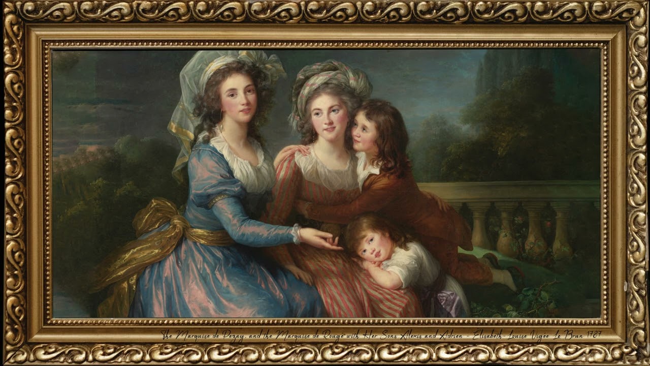 Gold Frame TV screensaver - Art Wallpaper - Vigée-Le Brun Classic Painting - 3 HOURS