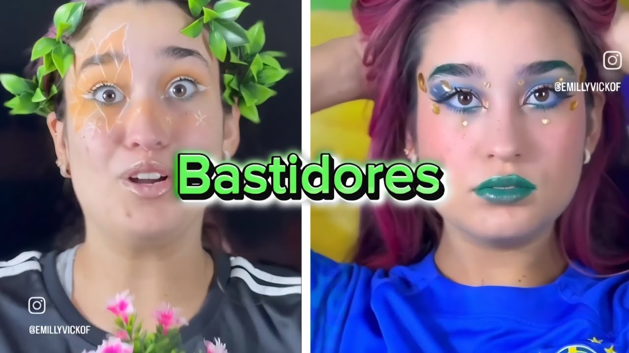 atr&aacute;s dos bastidores *emilly e Robson *trend Brasil makeup