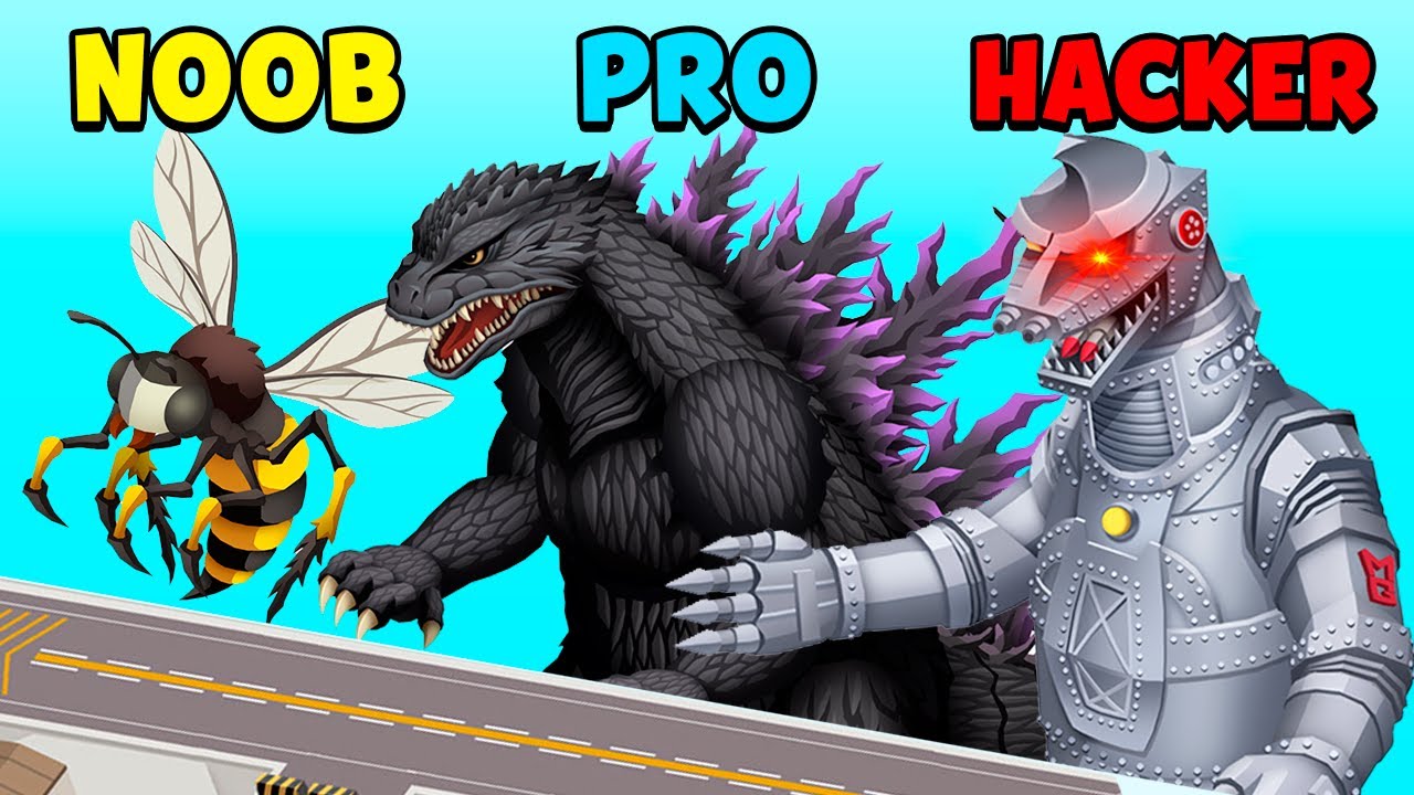 NOOB vs PRO vs HACKER - Godzilla Defense Force