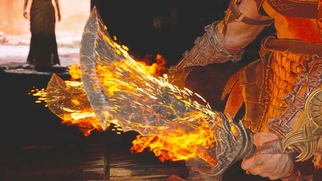 Kratos Sees Athena and Acquires the Blades of Chaos - God of War 4 Scene