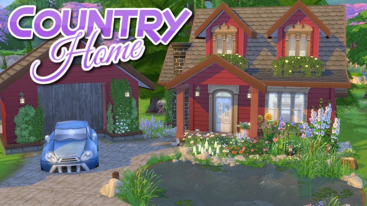 The Sims 4: Little Country Home | Speed Build (Tiny Red House)