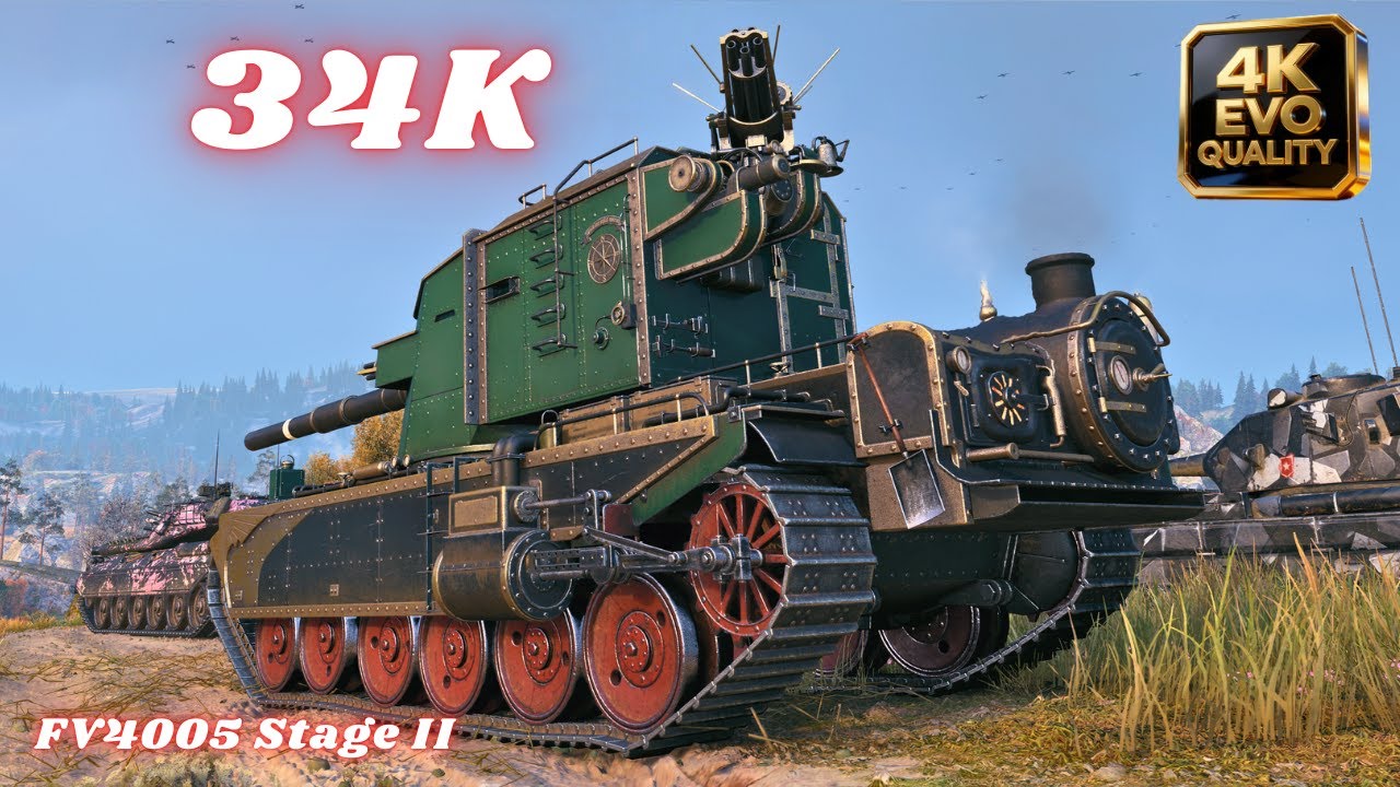 34K Damage with FV4005 Stage II 10K Damage & 2x FV4005  World of Tanks  #wot
