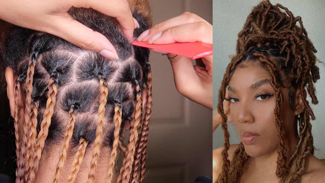 Faux loc Parting Video , How to part your own hair PART 1