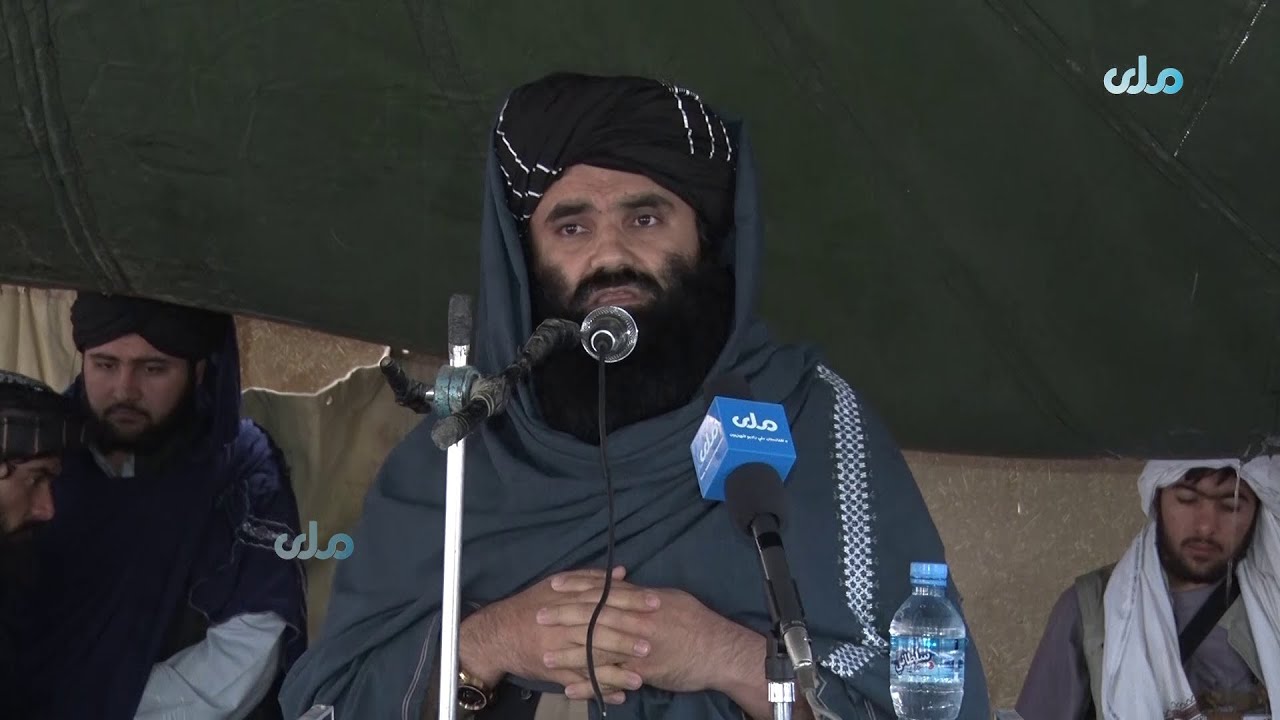 د مرحوم ملا محمد عمر(رح) د وروستۍ ارامګاه په مراسمو کې د کورنیو چارو وزارت  د سرپرست وزیر وینا