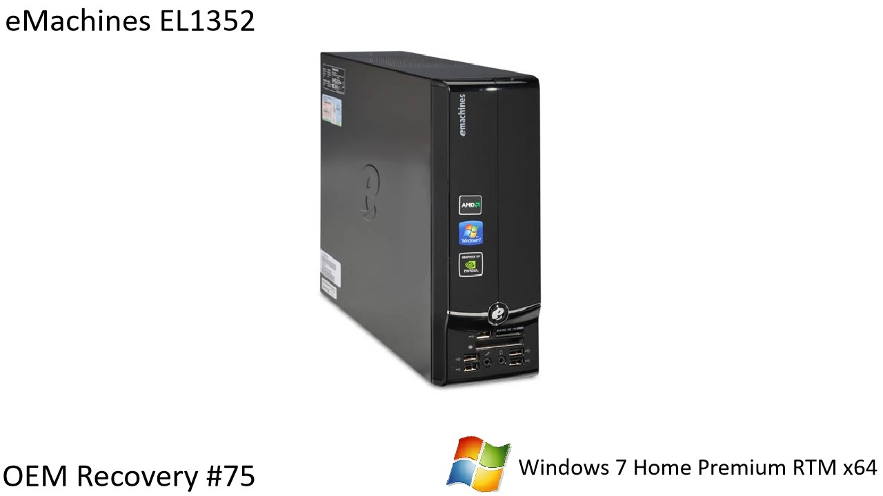 OEM Recovery #75 - eMachines EL1352