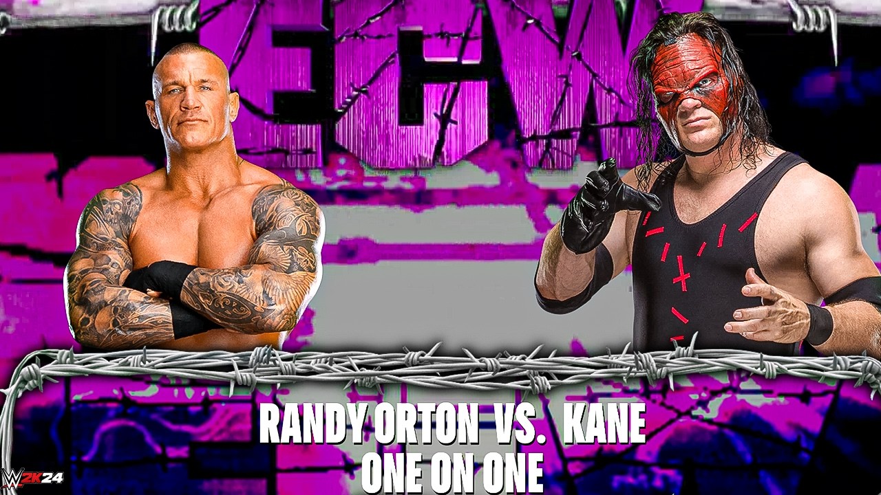 Randy Orton vs Kane – The Viper vs The Big Red Monster | WWE 2K24 Full Match Highlights
