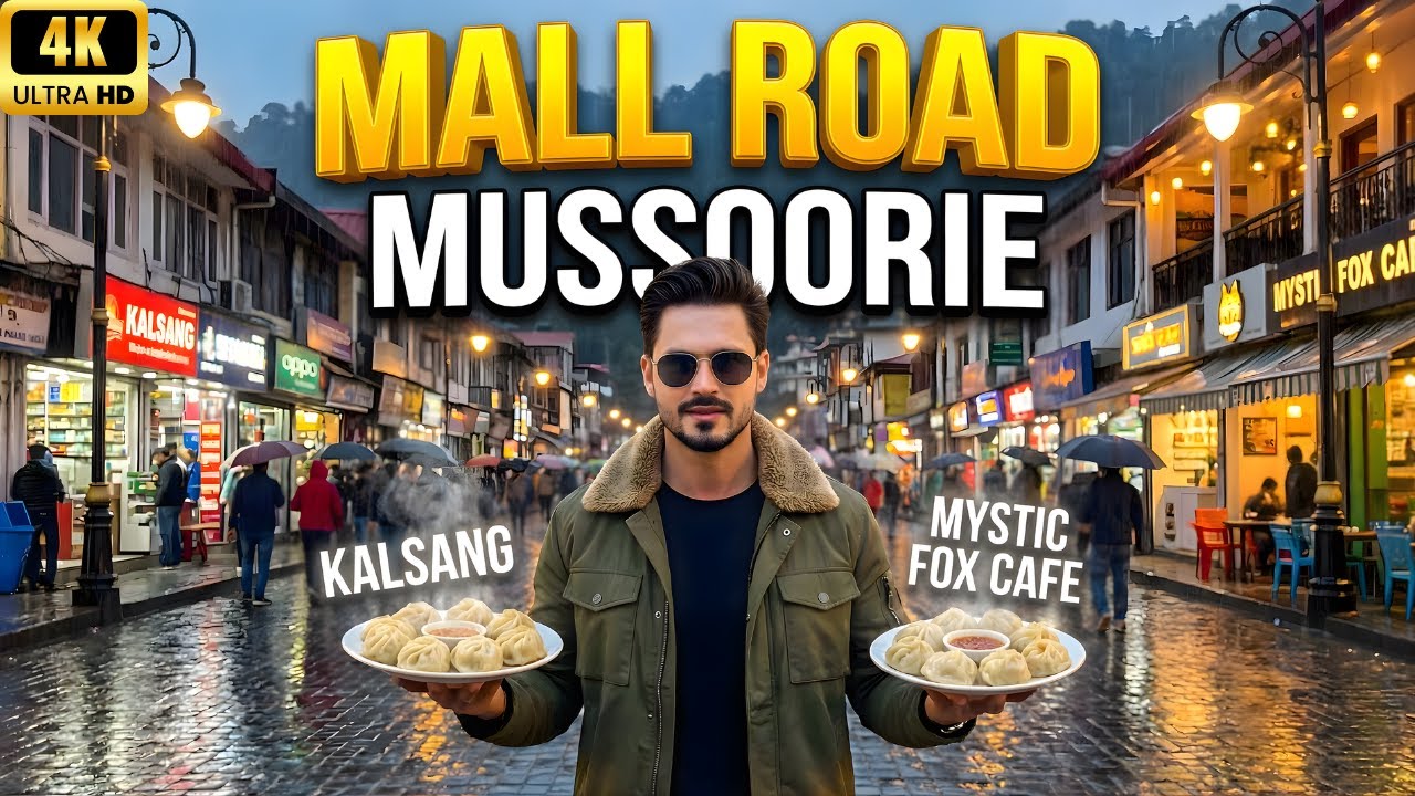 Exploring Mussoorie Mall Road: Street Food Adventure and Walking Tour | BEST MOMOS in Mussoorie !