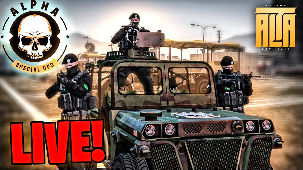 LIVE GTA RP [ALPHA] - EXÉRCITO BR FOI CONVOCADO! - (CIDADE ALTA RP)