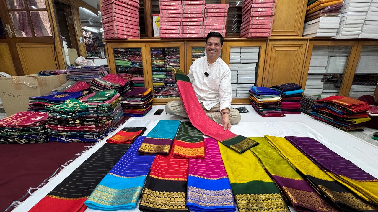 Chickpet Bangalore Latest Trending Budget-Friendly Sarees | Single Saree Courier Available!