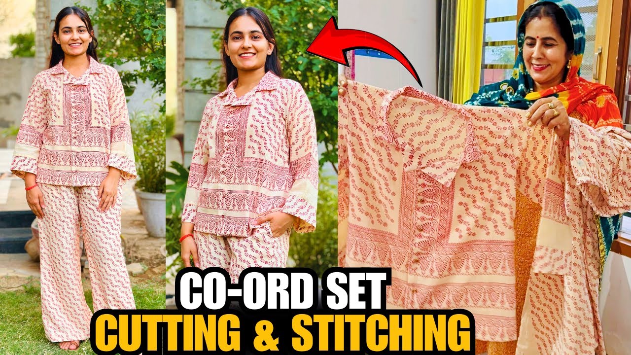 Co-ord set cutting & stitching