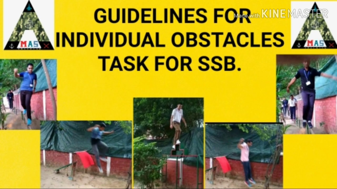GUIDELINES FOR  INDIVIDUAL OBSTACLES TASK FOR SSB.