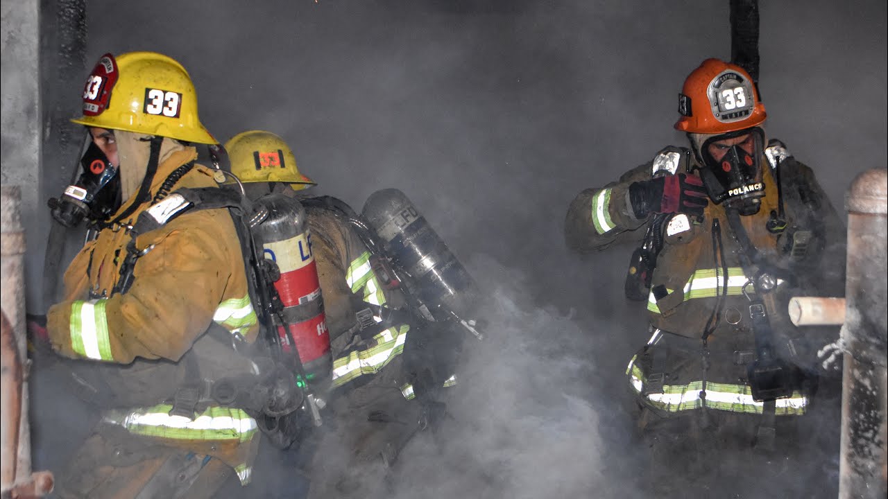 Outdoor Fire Spreads to Vacant House: LAFD Station 57 (Vermont-Slauson)
