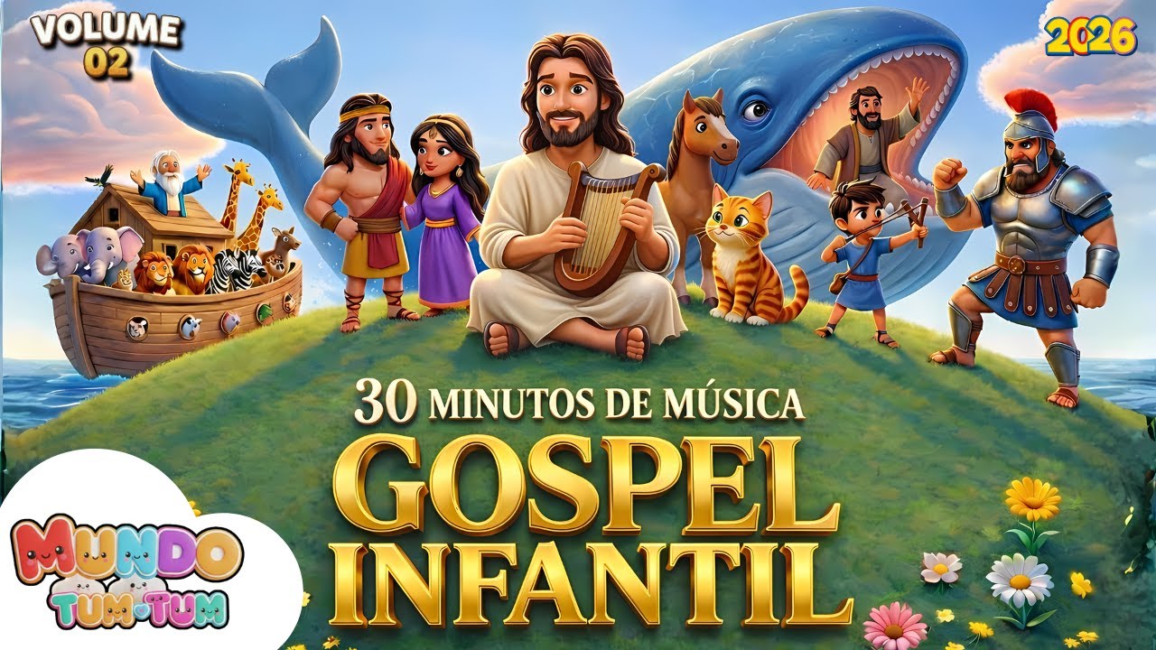 30 minutos com JESUS | Louvor Infantil | Davi e Golias | Arca de Noé | Sansão o Fortão