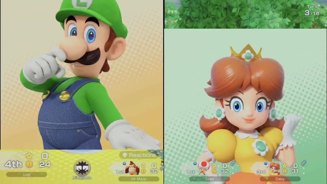 Super Mario Party Jamboree #107 - Donkey Kong vs Luigi vs Toad vs Daisy in Mega Wiggler’s Tree Party