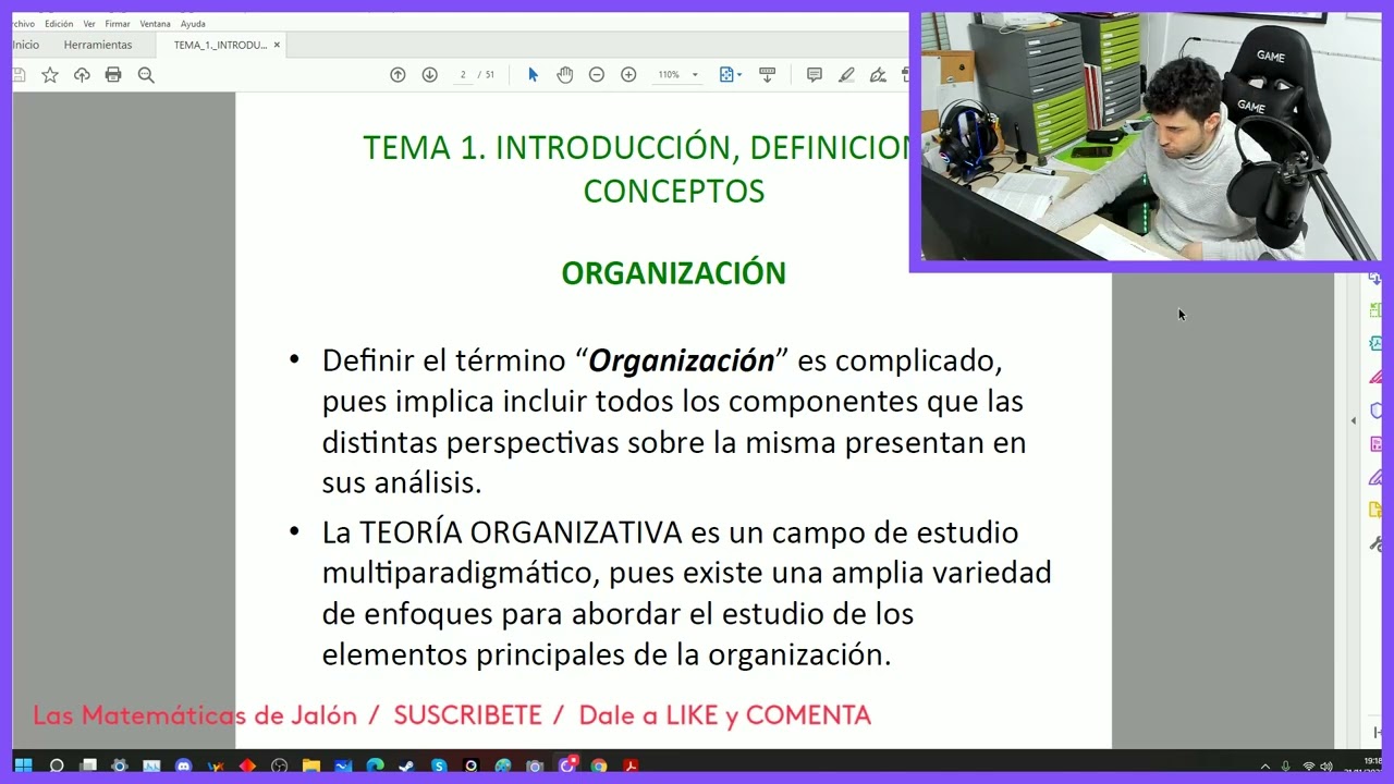 ¿Qué es la TEORÍA ORGANIZATIVA?