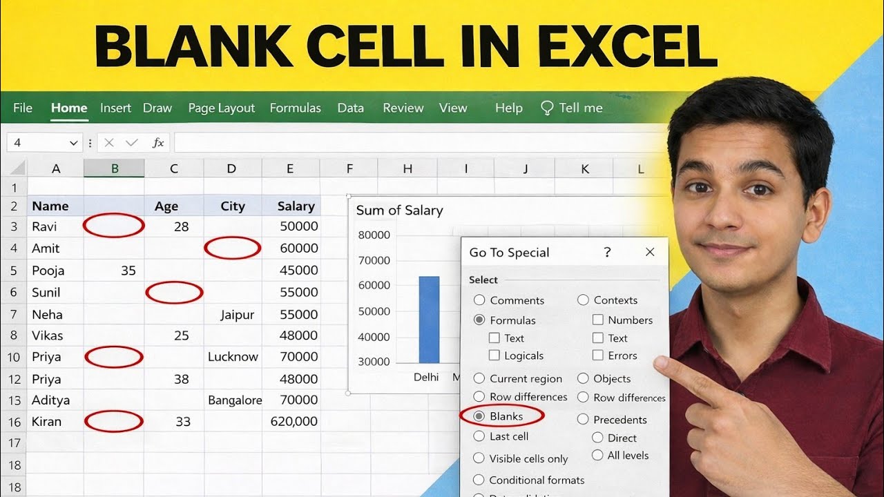 How to Remove Blank Cells in Excel |