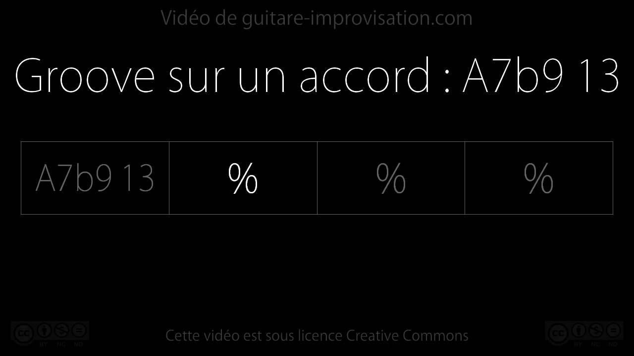 Groove sur l'accord A7b9 13 : Backing track