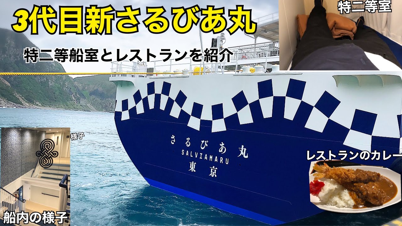 【東海汽船】3代目　さるびあ丸　特二等　乗船記【竹芝桟橋　神津島】天気の子　洋上小学校