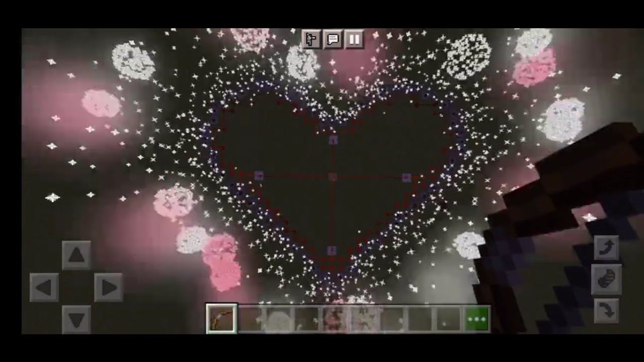 how to make heart firework on minecraft