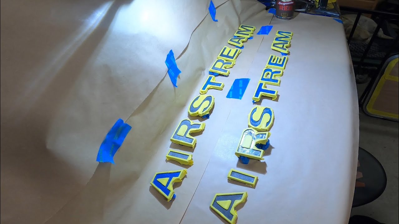 Airstream Letters Installation on Trailer