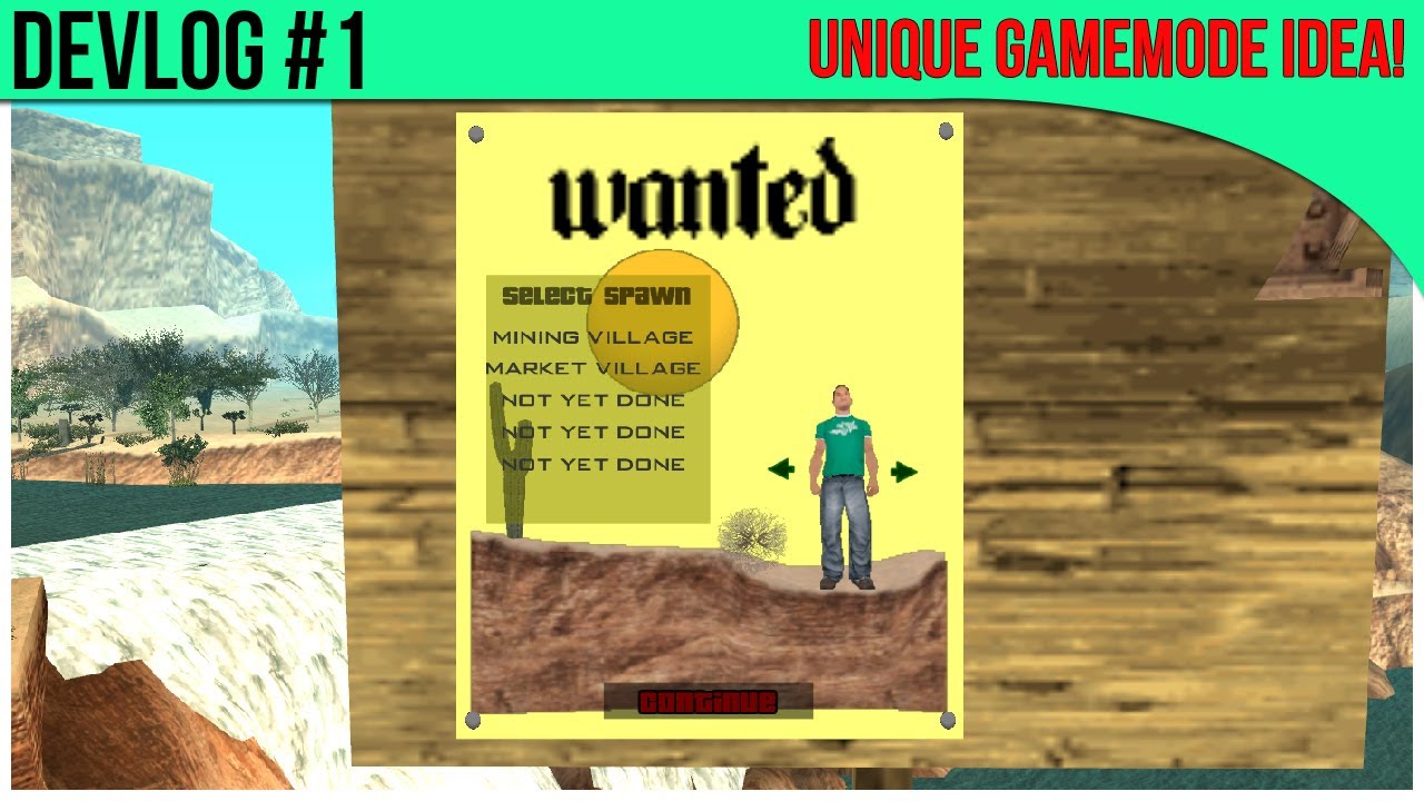 New Gamemode Idea!(Nice character selection menu + more!) | SAMP Dev-Log #1