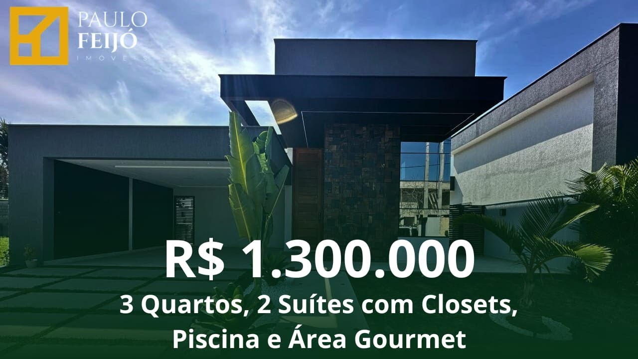 Casa de Alto Padrão em Itaipuaçu | 3 Quartos, Sendo 2 Suíte com Closet Piscina e Área Gourmet