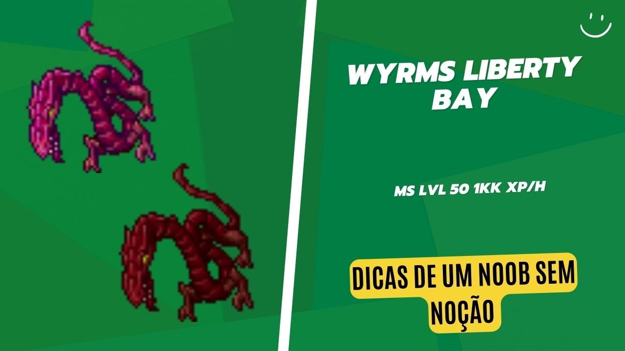 Tibia Hunt - Wyrms Liberty Bay - Ms lvl 50 1kk XP/h