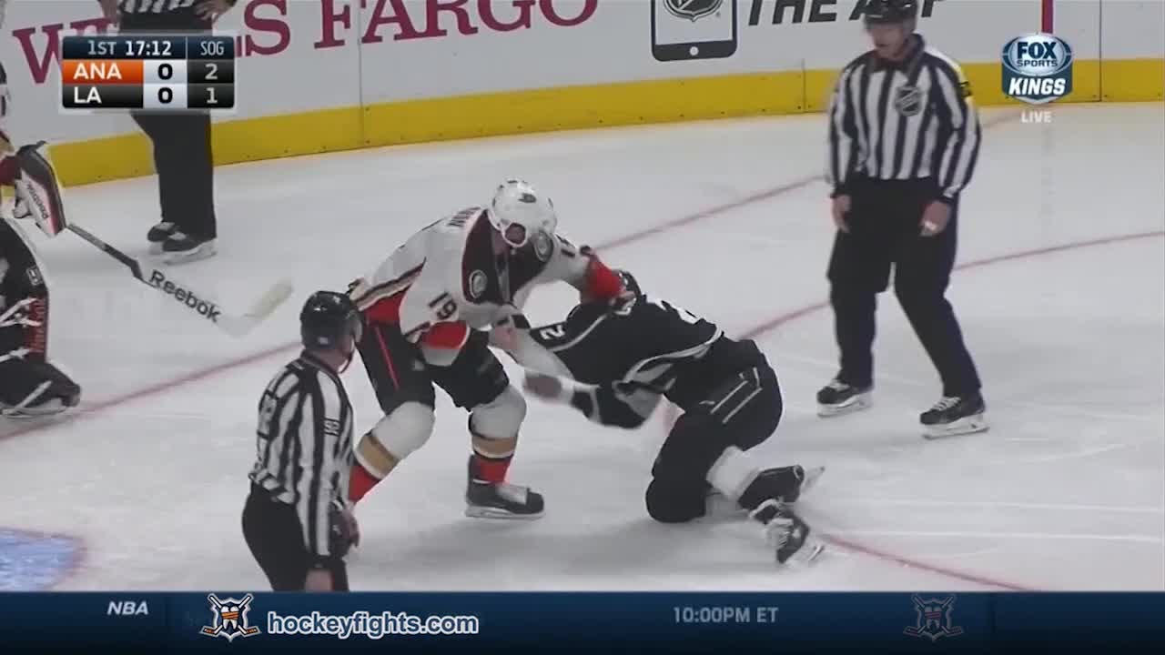 Patrick Maroon vs Matt Greene Nov 15, 2014