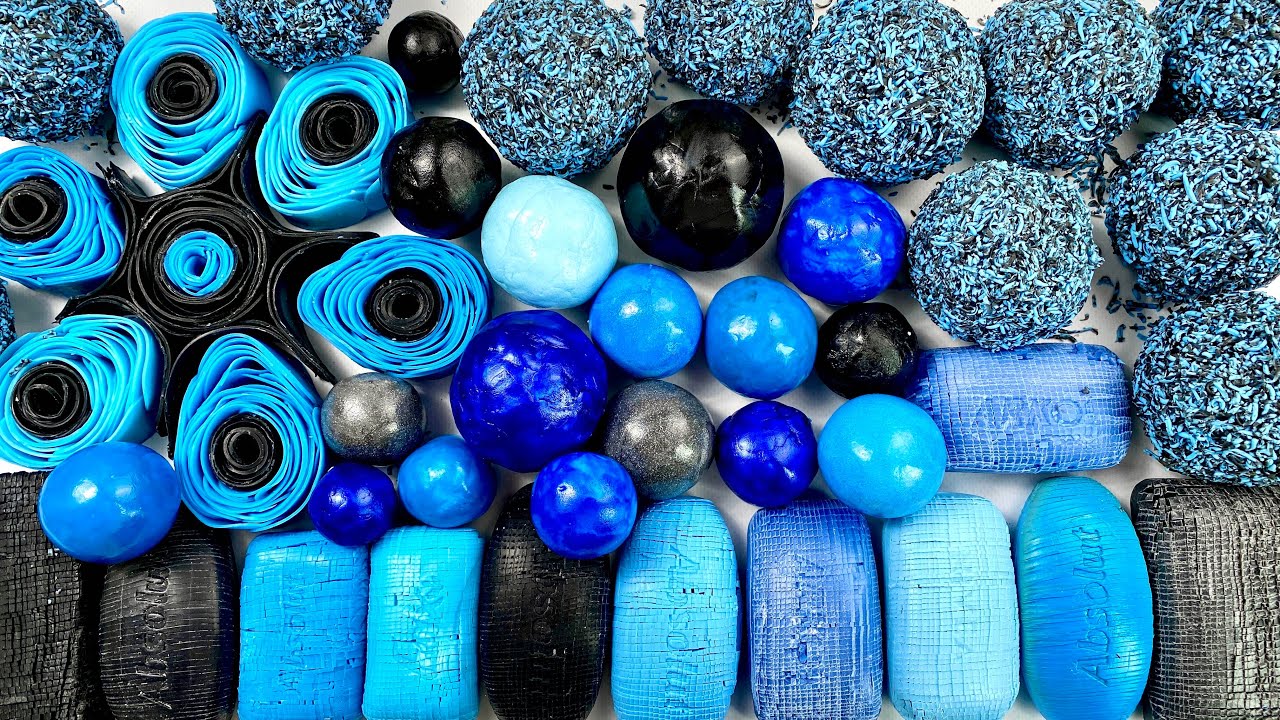 Clay cracking 💙🖤 Soap cubes 💙🖤 soap roses 💙🖤  soap balls 💙🖤 Carving ASMR ! Relaxing Sounds !