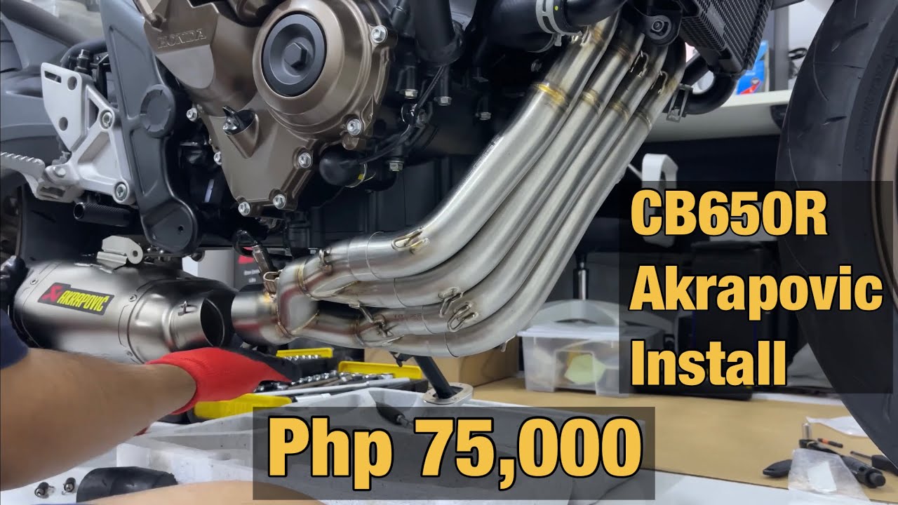 Honda CB650R 2024 Akrapovic Exhaust Install (S-H6R11-AFT)