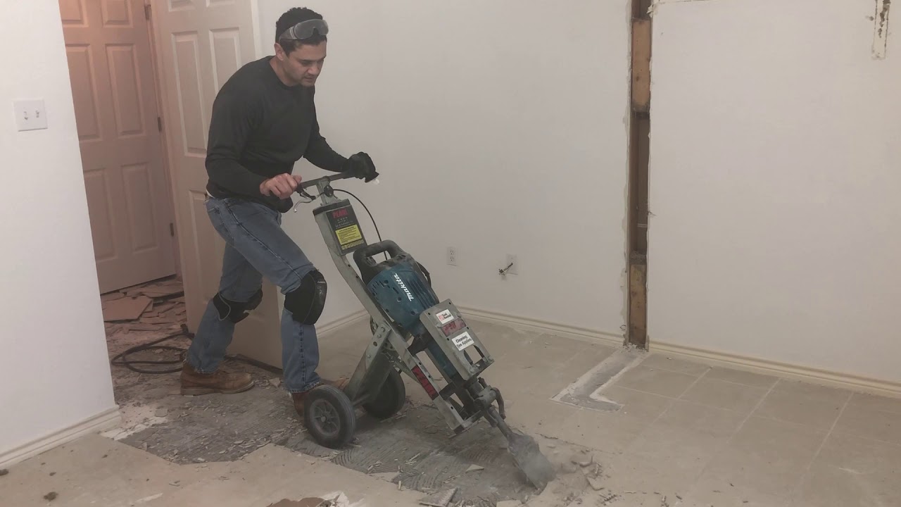 porcelain floor tile removal
