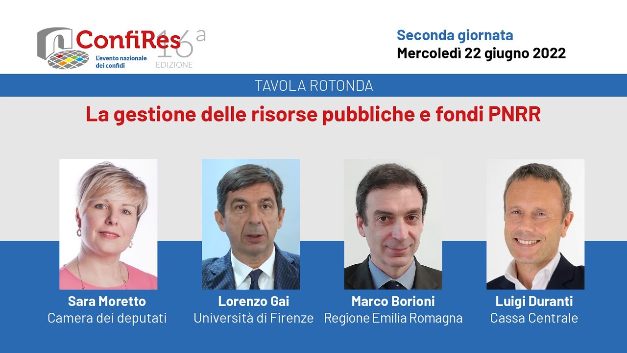 Confires 2022 - Seconda giornata. La gestione delle risorse pubbliche e fondi PNRR