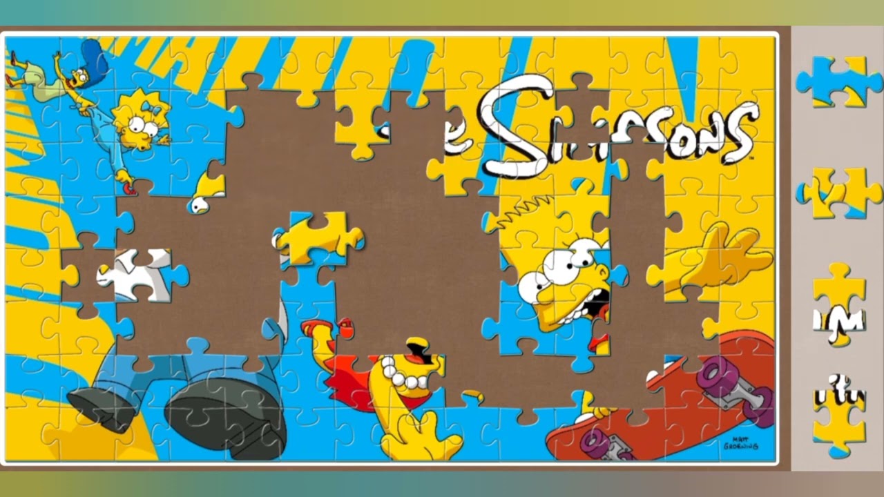The Simpsons' Upside-Down Crazy Action😂🌀💥🎉🧩 Funny jigsaw puzzle 🧩//@jigsawart4512