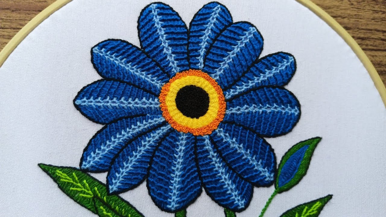 Bordados faciles para flores 🌼🌼 te encantar&aacute; est&aacute; puntada !!!!