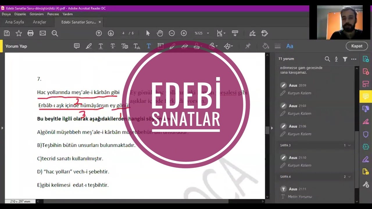 5-Edebi Sanat Soru Çözümü