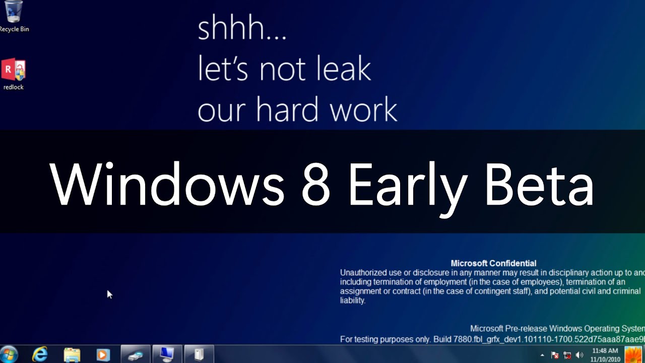 An Early Windows 8 Beta! (build 7880)