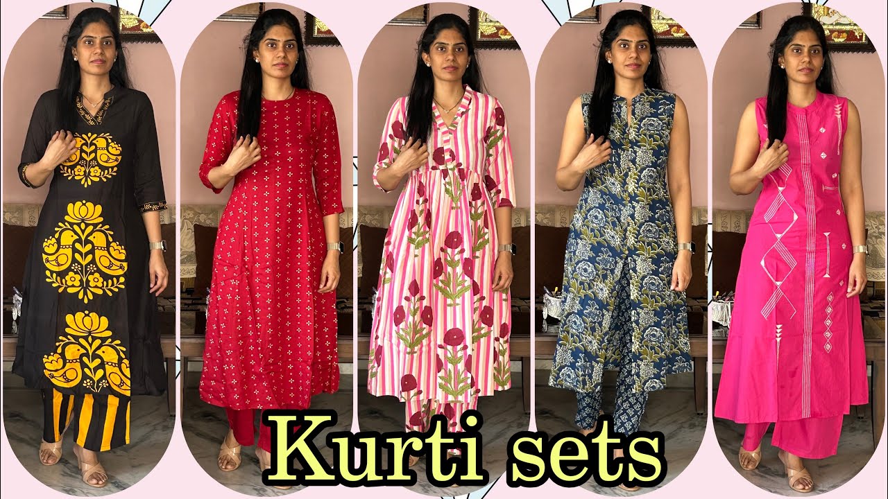 Simple,stylish and affordable Kurti sets for women from amazon|Amazon haul|Ramya.