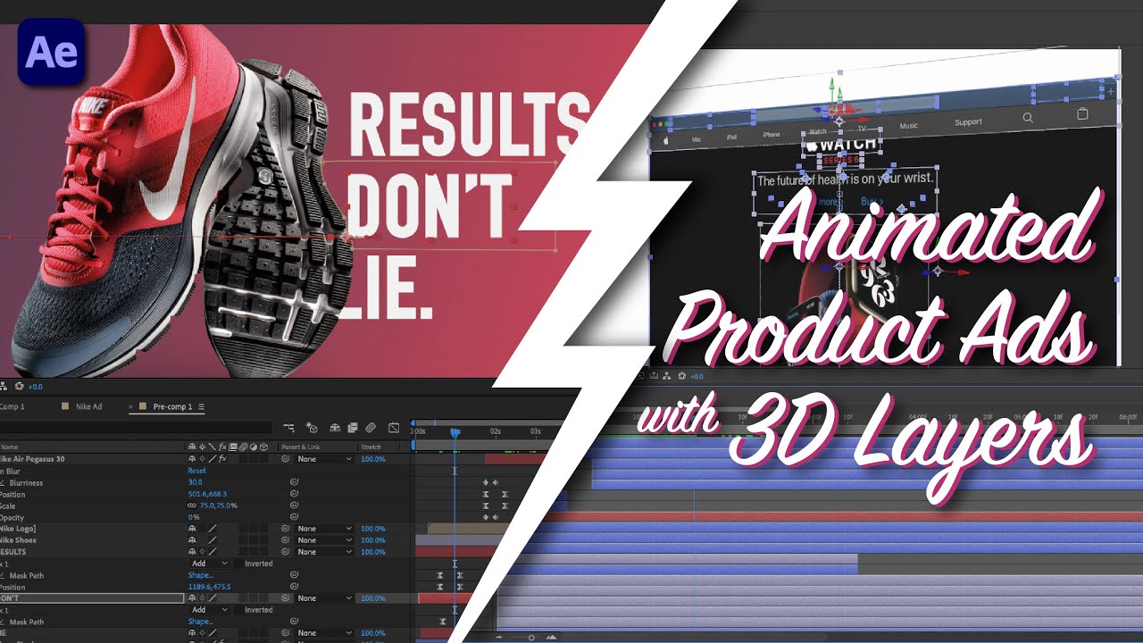 Create Product Animations using 3D Layers in After Effects | Motion Graphics Tutorial
