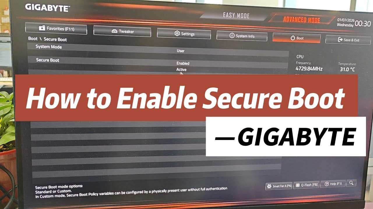 Enable Secure Boot for Hoengager Gaming PC, for certain models, contact Hoengager for more info