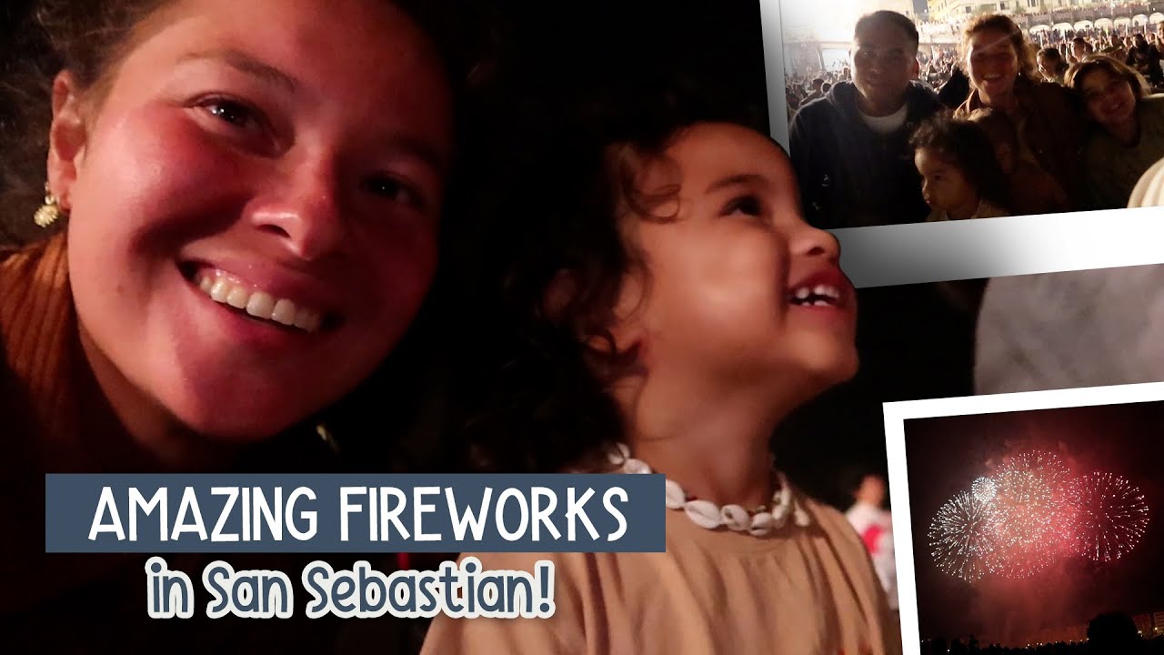 Watching the fireworks in San Sebastian + papa's birthday!