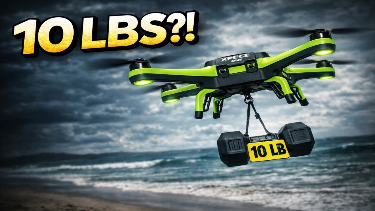 Pushing a Fishing Drone to Its Limit (10 LBS Test) #xpece #drone #sharkattack #fishing #floridaman
