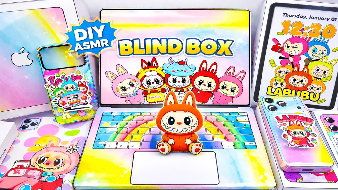 DIY Paper ASMR ✨ APPLE x LABUBU Blind Box Unboxing | Labubu Mystery Boxes