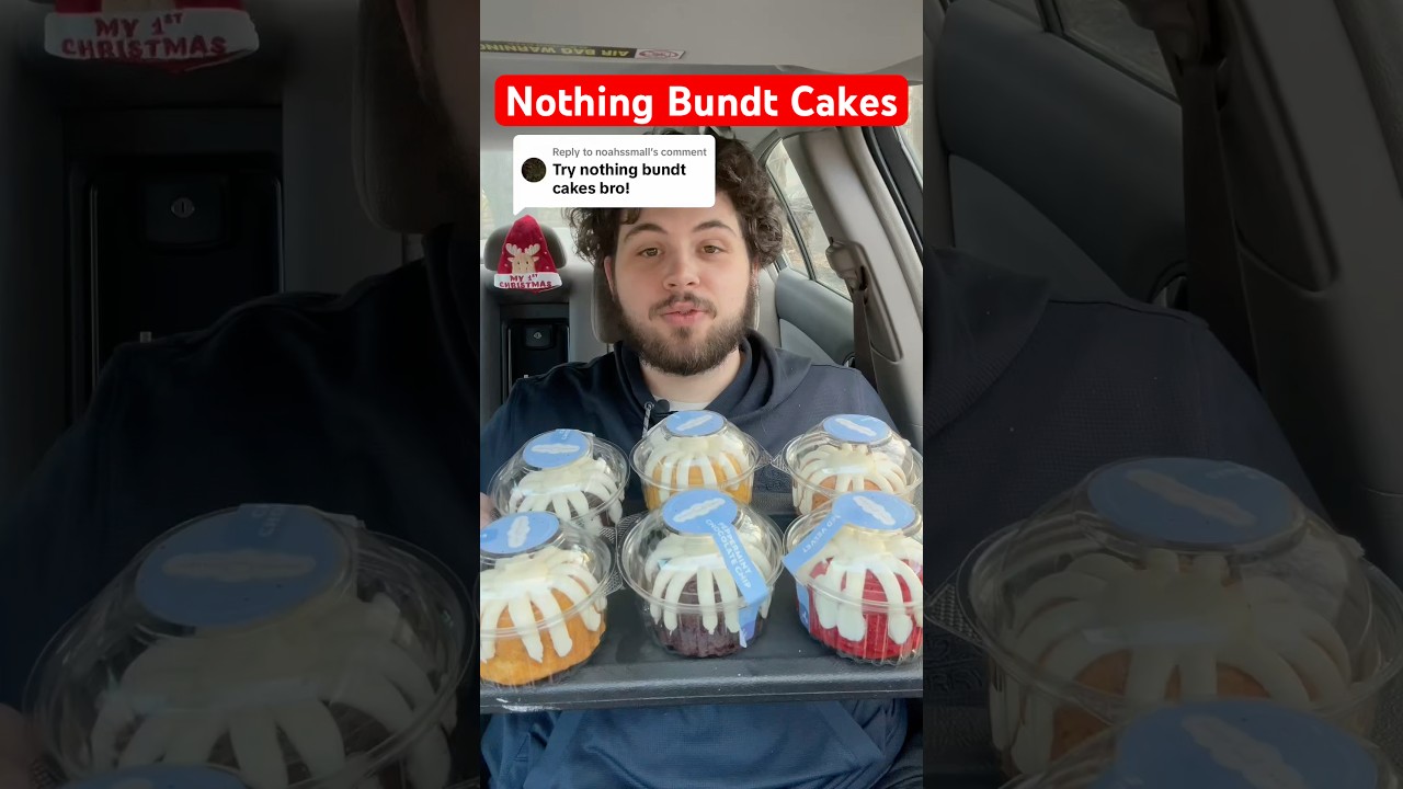Первый раз пробую пирожные Nothing Bundt Cakes #nothingbundtcakes #foodreview #shorts