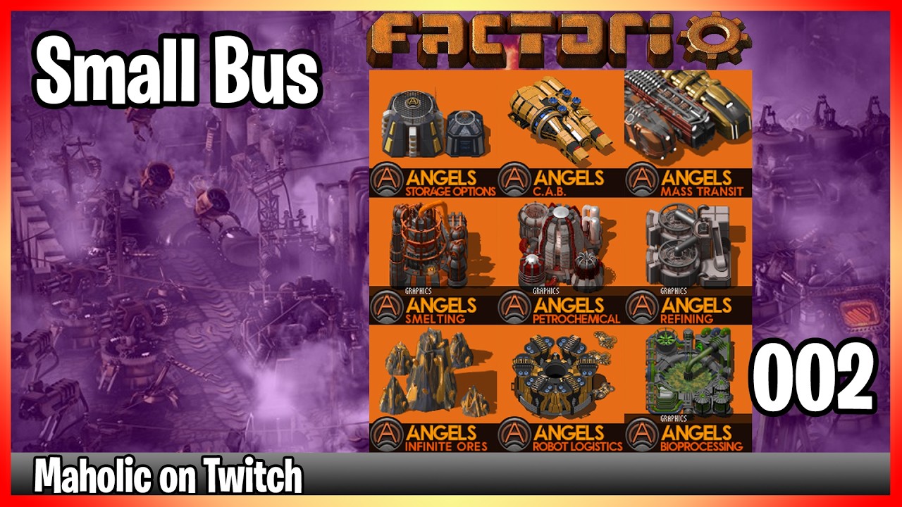 ⚙️Factorio Angels Yuoki AAI Industry Mods✅🏭➡️Basic Bus x02
